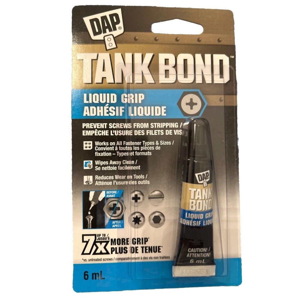 Liquid Grip Clear Prevents Screws from Stripping 0.2oz Dap Tank Bond